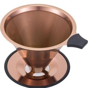 Pour Over Coffee Dripper. Stainless Steel Drip Cone